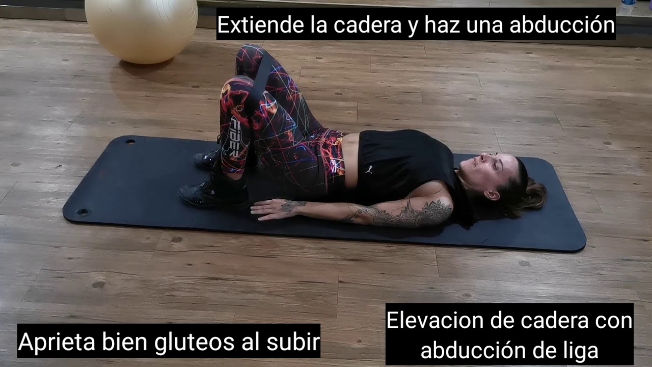 Extensión n de cadera con abducción con liga 1080p - YouTube