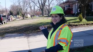 At Work The First Choose How You Move Sidewalk is Taking Shape