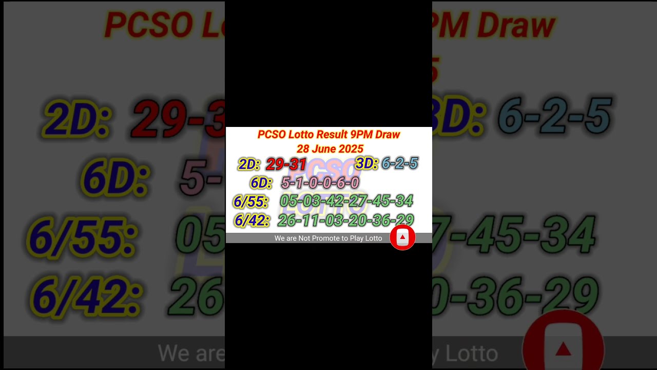 Lotto Result Today 9pm Live Draw June 28 2025 Swertres Ez2 PCSO