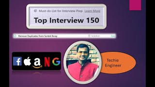 Remove Duplicates from Sorted Array !! Top Interview 150 series !! Easy Array #coding #interview