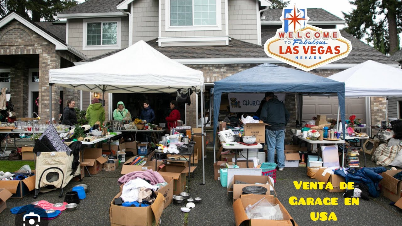 Asi es una venta de garage en USA de lo que tiran en USA