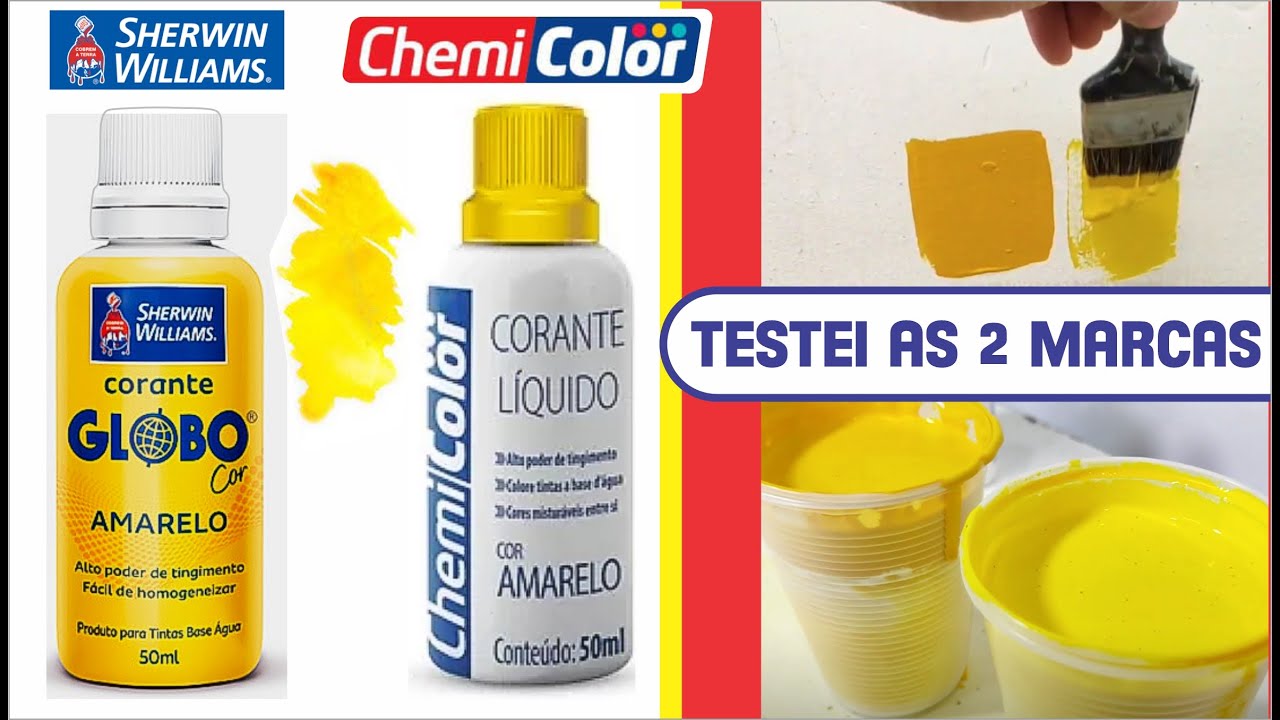 COMO CRIAR CORES DE TINTA COM XADREZ - 5 cores lindas com corante! #diy  #corante #pinturas 