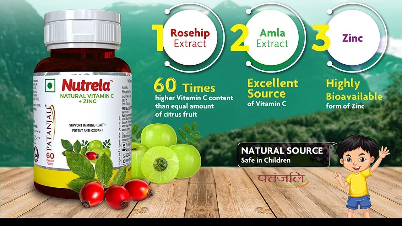 Patanjali Nutrela Natural Vitamin C + Zinc Full Review Video