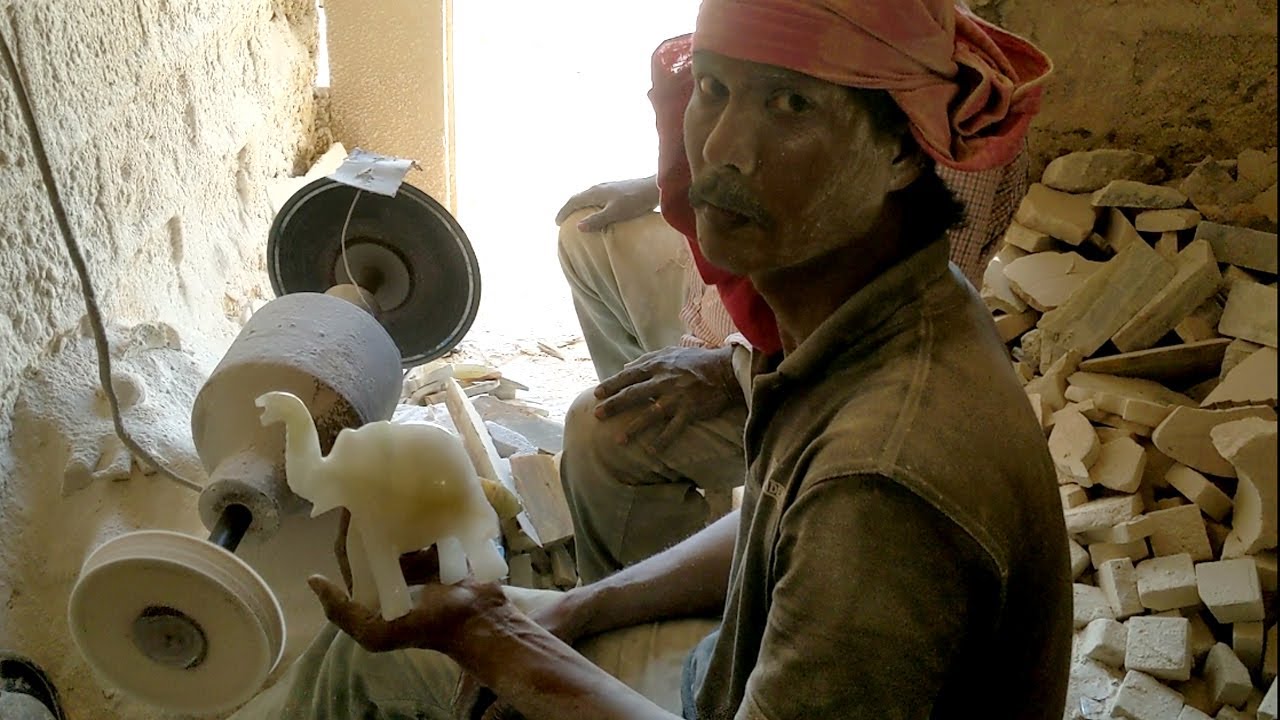Amazing process of antique elephant making in marble | elephant video | how to make marble elephant
