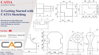 2) Getting Started with CATIA Sketching | CATIA Course | CATIA Tutorials