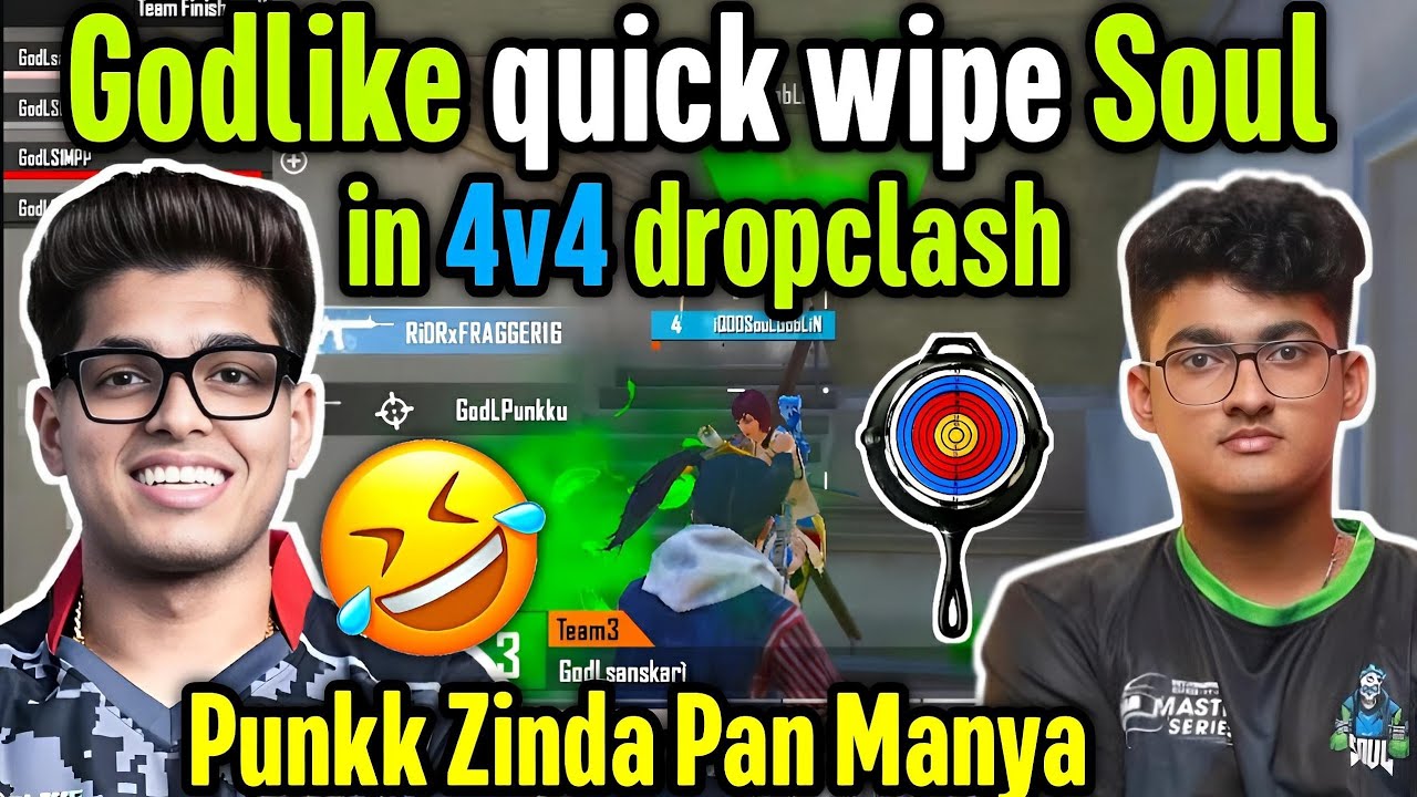 Punkk Zinda pan Manya 🍳 Godlike quick wipe team Soul in 4v4 dropclash 😱 ...
