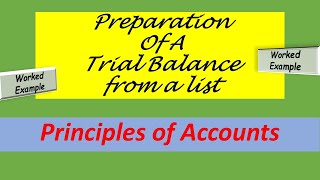 CSEC POA   Preparation of Trial Balance from a list of Balances