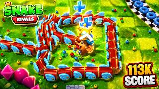 Snake Rivals || PINNOCHIO Snake Gameplay || 113k Score ||  Alpha AsimGaming1 screenshot 5