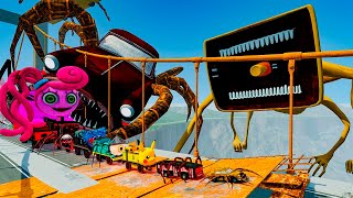 ALL MONSTERS Cars vs Broken Bridge with CAR EATER & MEGAHORN – BeamNG.Drive