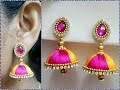 Simple and beautiful silk thread earrings making