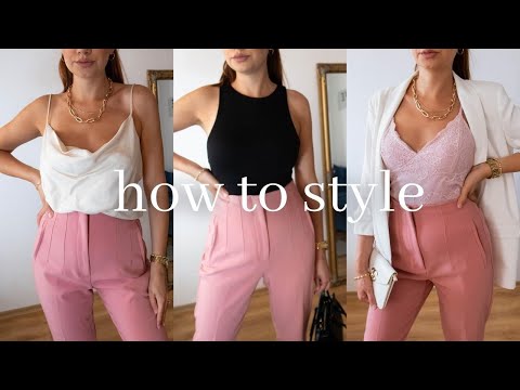 Stylish Zara Pink High Waist Trousers