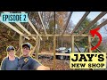 Jays new shopepisode 2garage additionband board and roof rafters