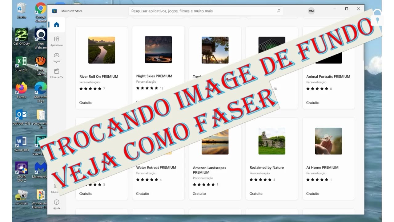 como mudar tela de fundo do Pc ou notebook. - YouTube