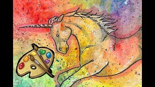 Painting a Rainbow Unicorn