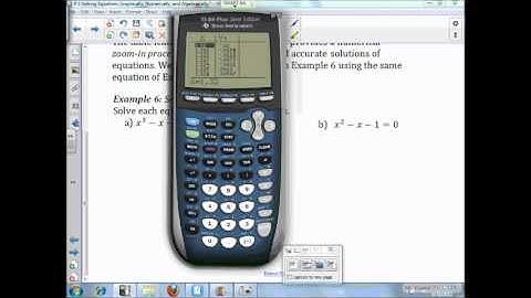 P 5 Solving Equations Graphically, Numerically, and Algebraically Examples 4 7