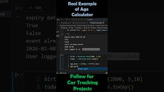 Real Example of Age Calculator in Python #pythontutorial #artificialintelligence