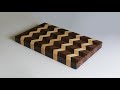 Making a 3d chevron patterned cutting board tutorial