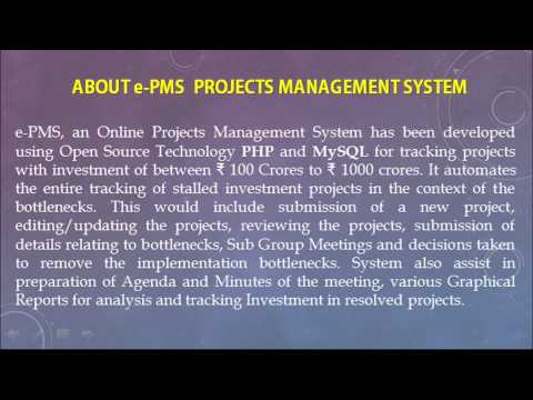 Introduction about epms Projects Management System (For State Portal)