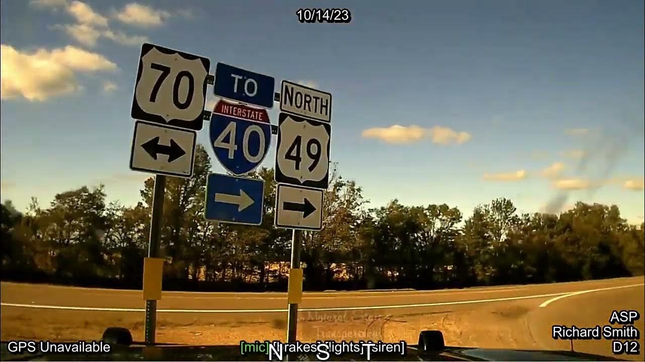 Pursuit US49/79 Brinkley Monroe County Arkansas State Police Troop D