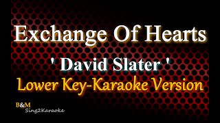 Exchange Of Hearts - David Slater  (Lower Key Karaoke Version)