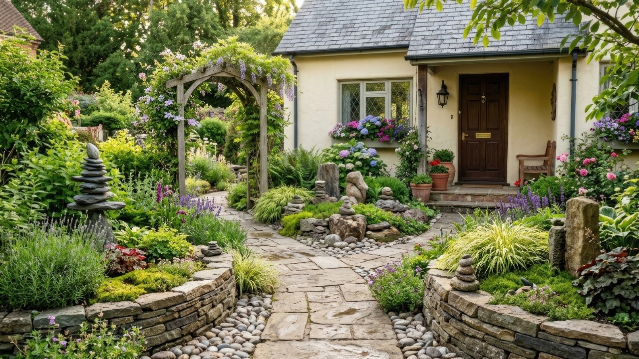 Breathtaking Small Garden Design: How to Use Stone Art to Completely Upgrade Your Front Yard