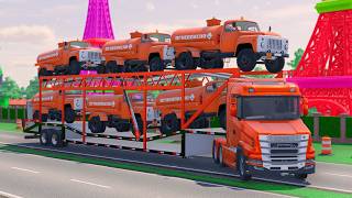 DOUBLE DECKER LONG CONVOY POLICE TRANSPORT, VW CRAFTER, CORVETTE, JEEP MINI & BATTLE! FS22 #18
