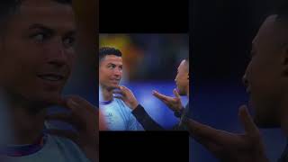 Mbappe touches the face of Ronaldo ( his idol )..At Riyadh XI vs PSG match (4K) #football #edit #4k