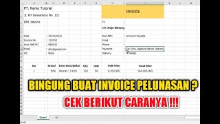 Cara Membuat Invoice Pelunasan Di Excel