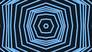 Abstract Blue Hexagonal Pattern with Geometric Symmetry