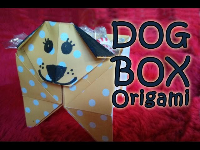 Dog Box Origami, Dog Origami box 犬の鉢箱折り紙 (diff (boîte chien Hundebox caja  de perro) 