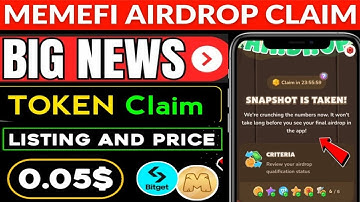 Memefi airdrop claim and withdrawal| memefi airdrop update||Memefi token price