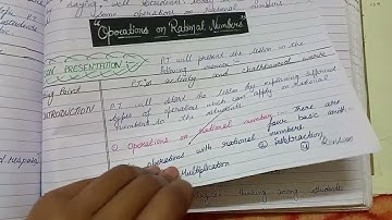 B.Ed. Lesson Plan of Mathematics;  "Operations on Rational Numbers"