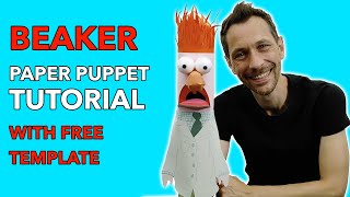 Make your own Muppet - Beaker Paper puppet tutorial