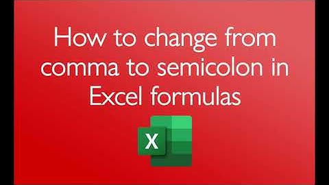 How to change from comma to semicolon in Excel formulas on iOS