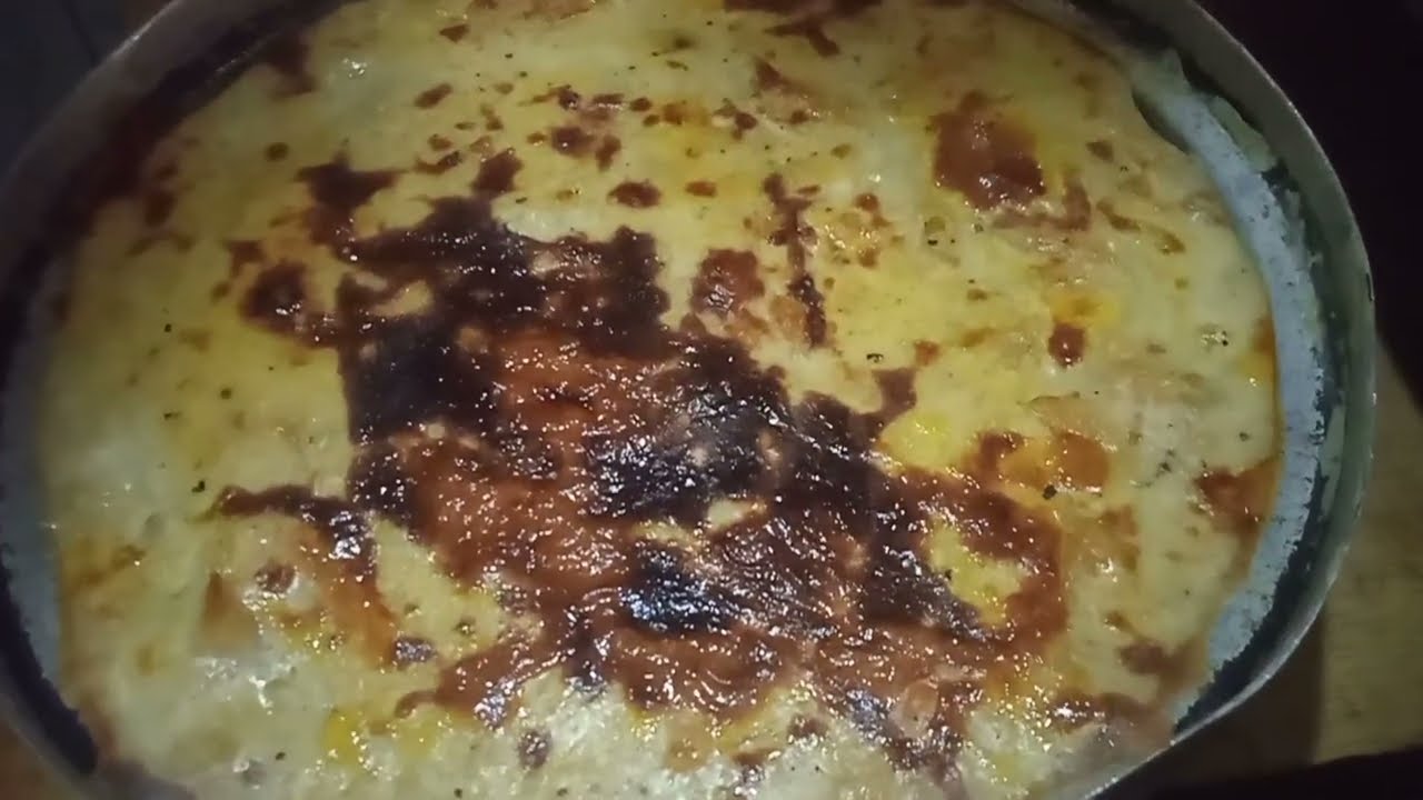 خشوعلى المكرونه بالبشاميل فطورنا اول يوم رمضان 