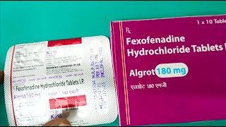 Algrot tablet uses in hindi |fexofenadine 180 mg | algrot tablet |does| sides effect| एलर्जी के लिए screenshot 2