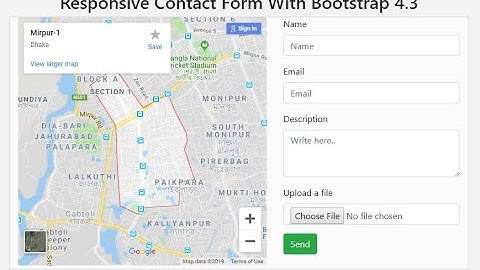 Responsive contact form with bootstrap 4 || Contact Form
