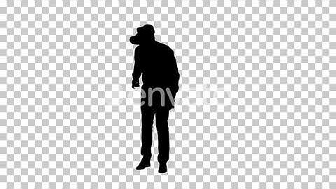 Silhouette businessman in VR glasses, Alpha Channel | Motion Graphics - Envato elements