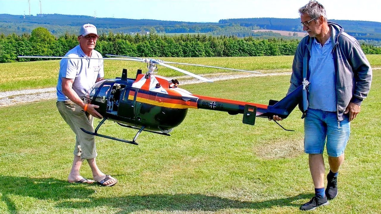 Heli Factory RC BO-105 STUNNING AEROBATICS WITH HUGE HELIFACTORY RC SCALE MODEL ...
