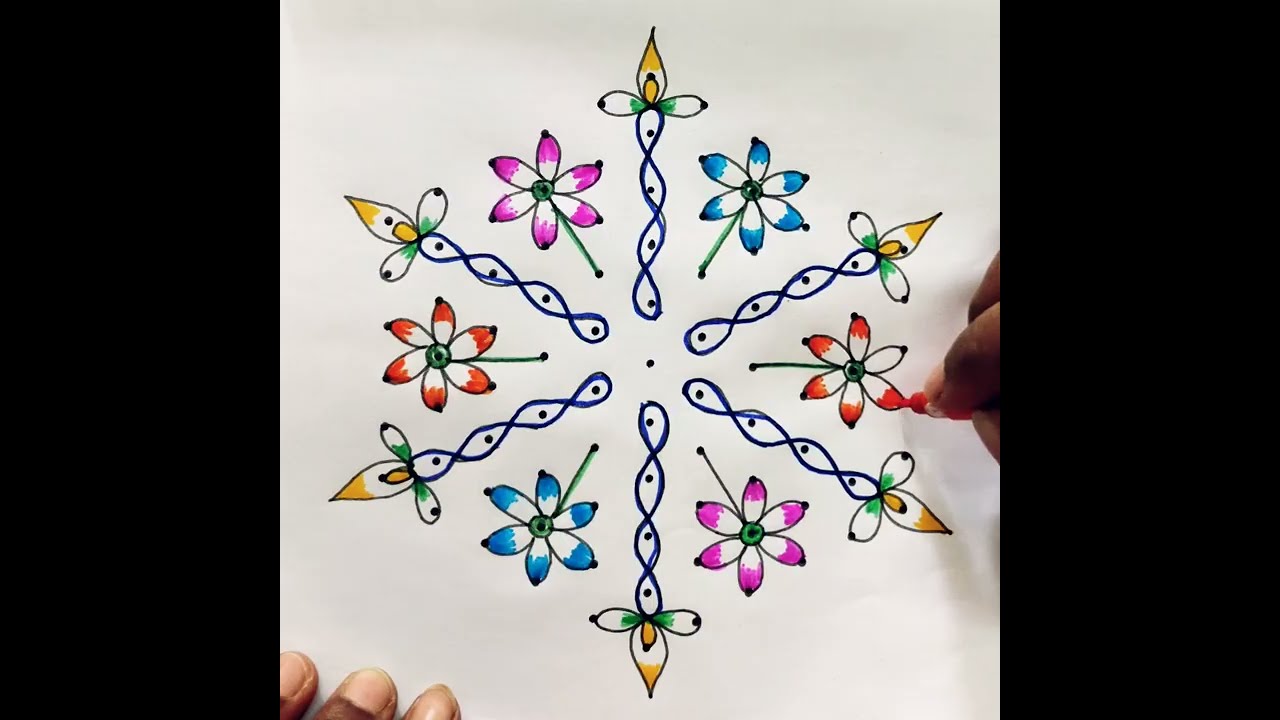 🌺 very easy and beautiful rangoli design🌺 new design🌺பொங்கல் சிறப்பு கோலங்கள்🌺 simple mugulu 🌺Kolam 