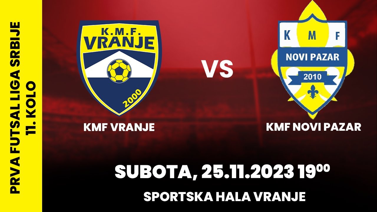 PFLS | 11. kolo | Kmf "Vranje" - Kmf "Novi Pazar" #UZIVO​​ HD