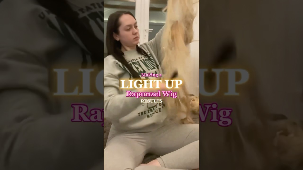 MAKING A LIGHT UP RAPUNZEL WIG ✨ if you love Disney, Cosplay or Creativity - SUBSCRIBE 🩷 