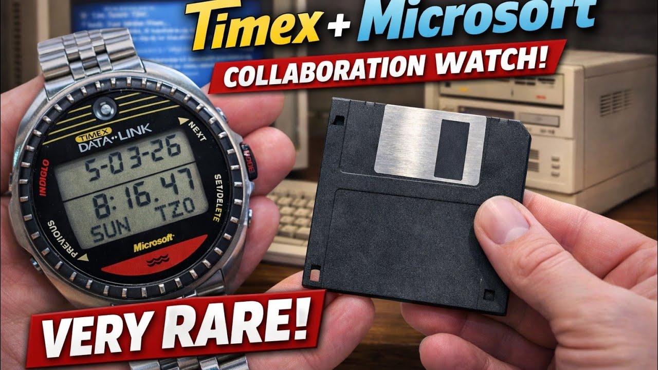 Timex DATA-LINK 150, Microsoft collaboration watch - YouTube