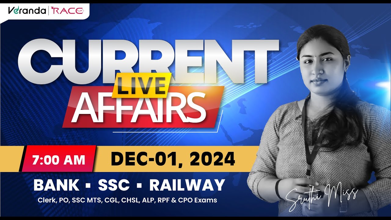 Daily Current Affairs LIVE - 01 December | For Bank & SSC Exams | By ...