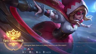 Ruby MVP in Epic Comeback Mythic Ranked Game