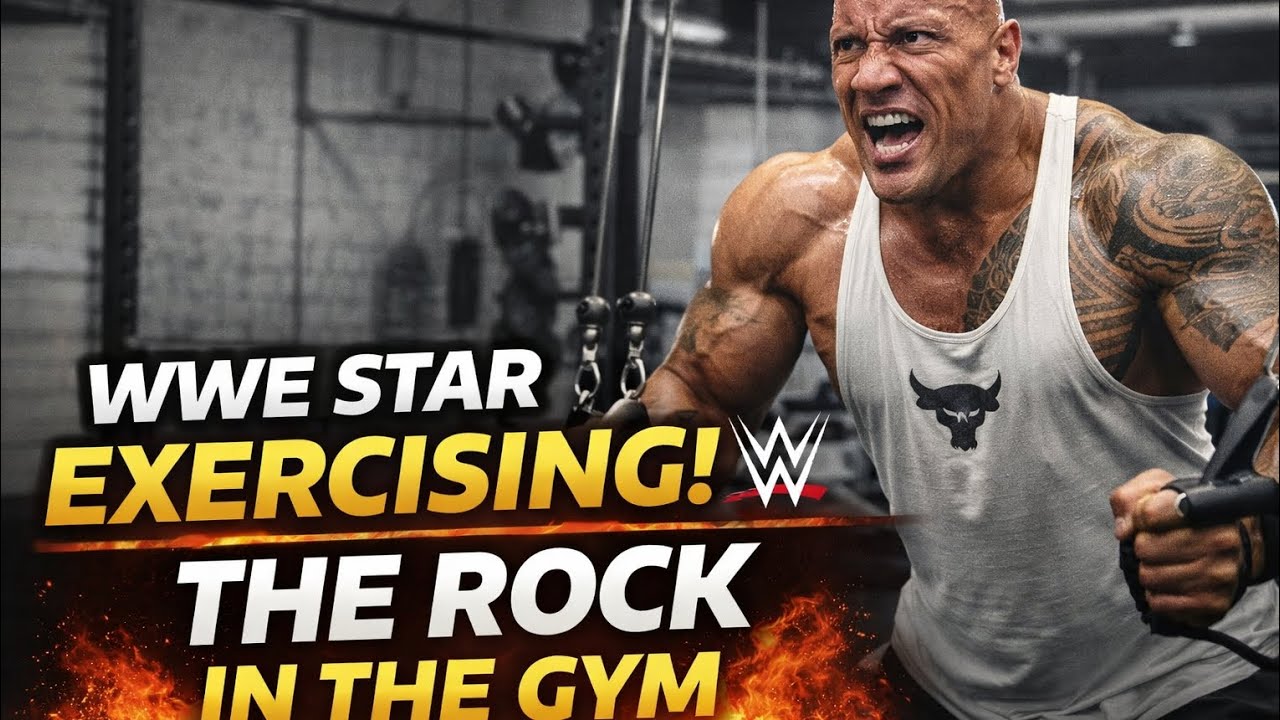 WWE Superstar The Rock Crushing His Gym Session 🔥