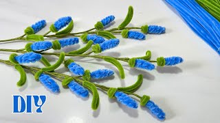 DIY Blue Spinke Flower | How to make Pipe Cleaners Flowers