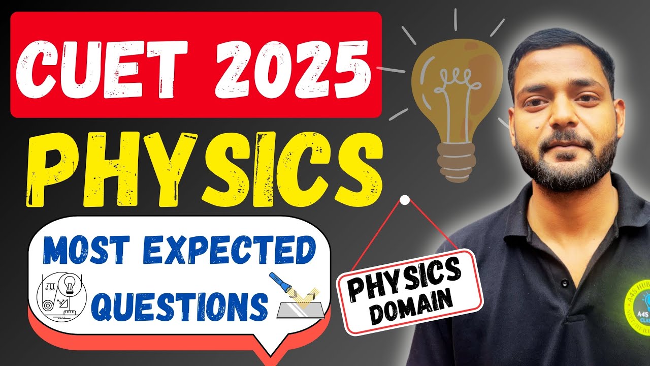 CUET 2025 Physics | Most Expected Questions | CUET Preparation 2025 ...
