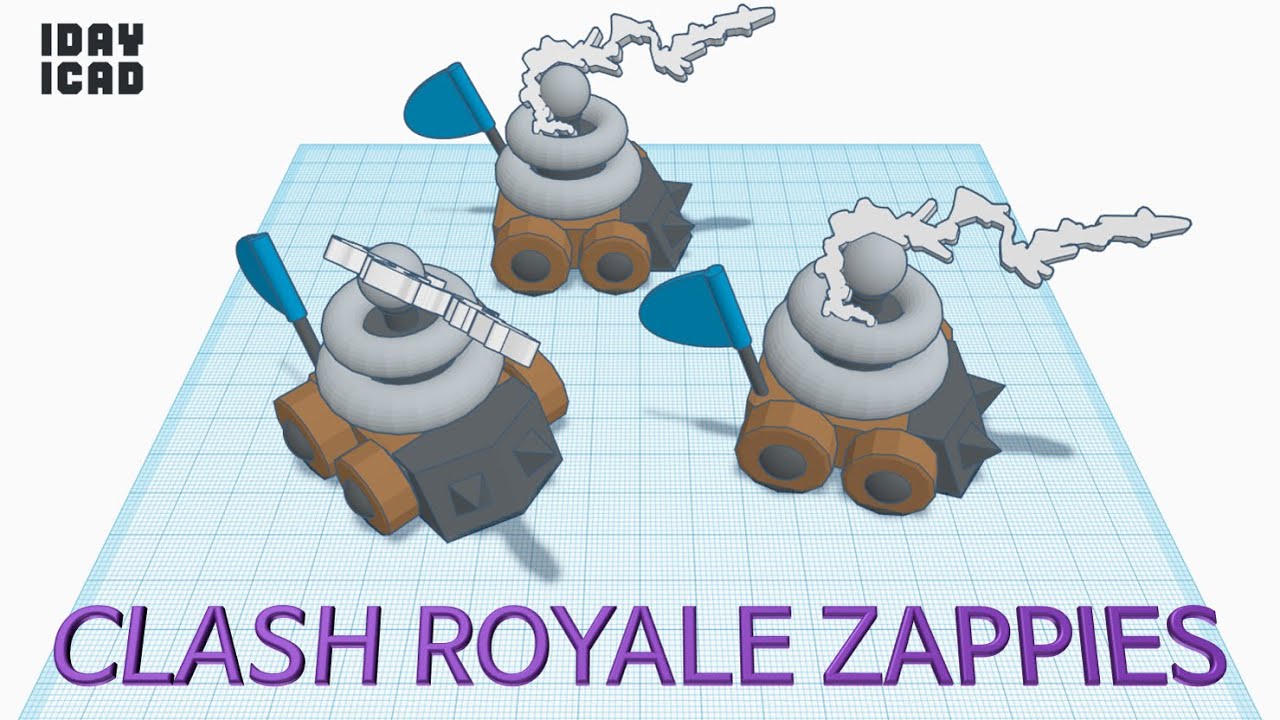 [1DAY_1CAD] CLASH ROYALE ZAPPIES (Tinkercad : Know-how / Style / Education)