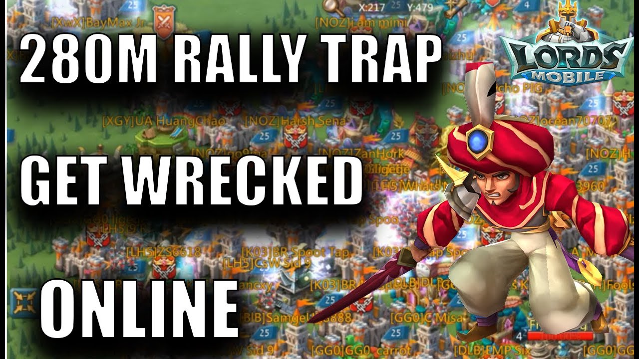 5 RALLIES VS 280M RALLY TRAP - SAVAGE - Lords Mobile